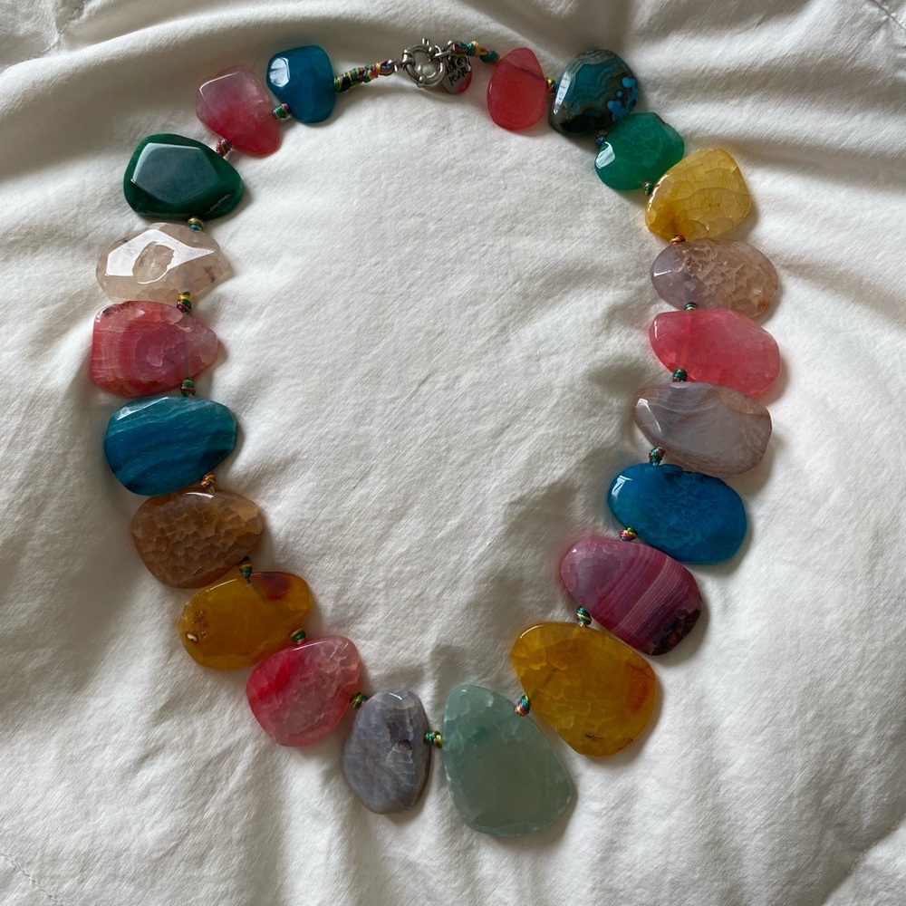 (Boutique) Multicolor Agate Necklace